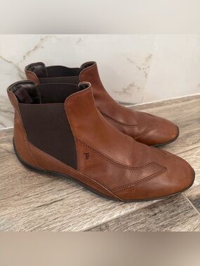 Tod's Men's Tan Leather Chukka Driving Boots Sz 10